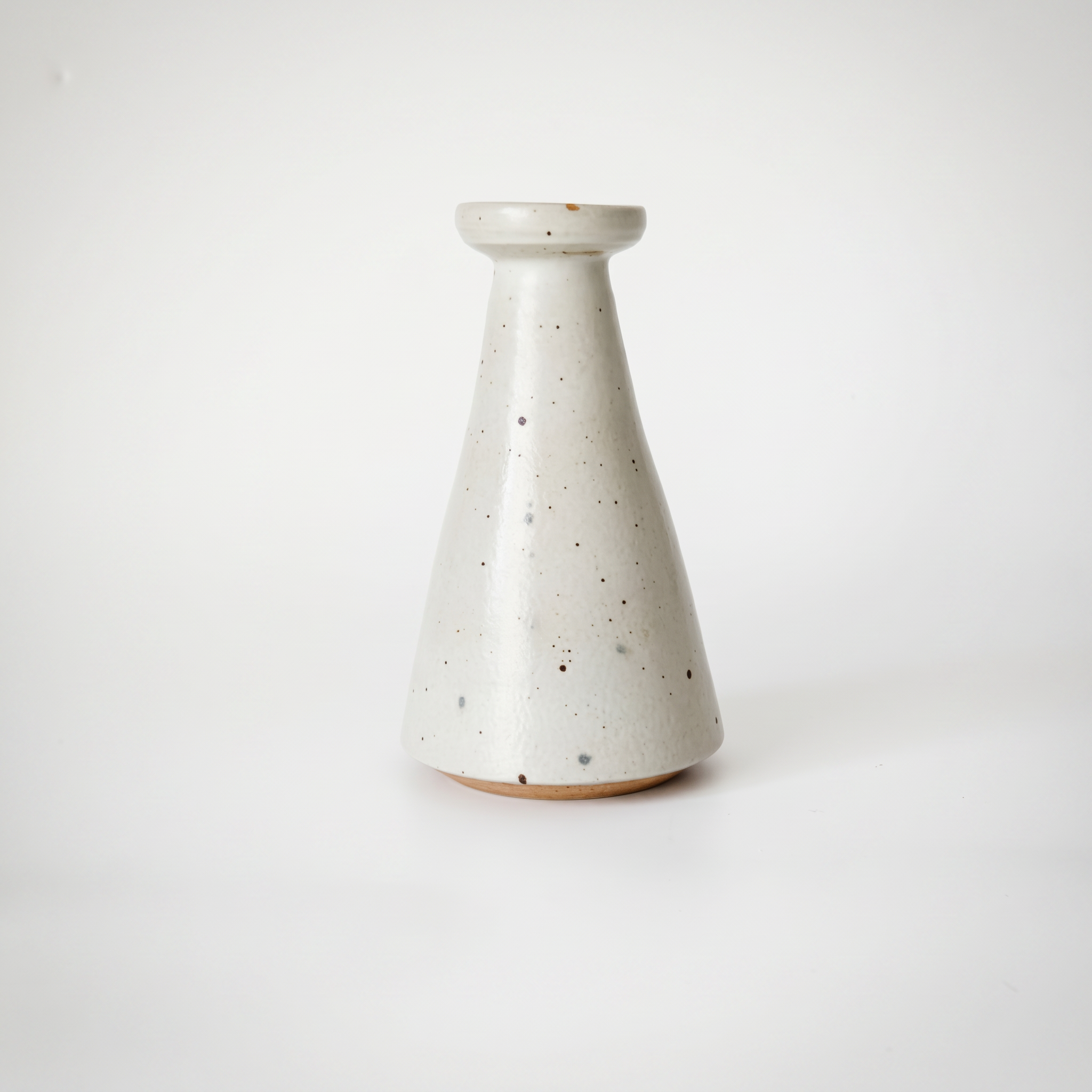 Minimalist Speckled Ceramic Bud Vase | Artisan Japandi Style Flower Vessel