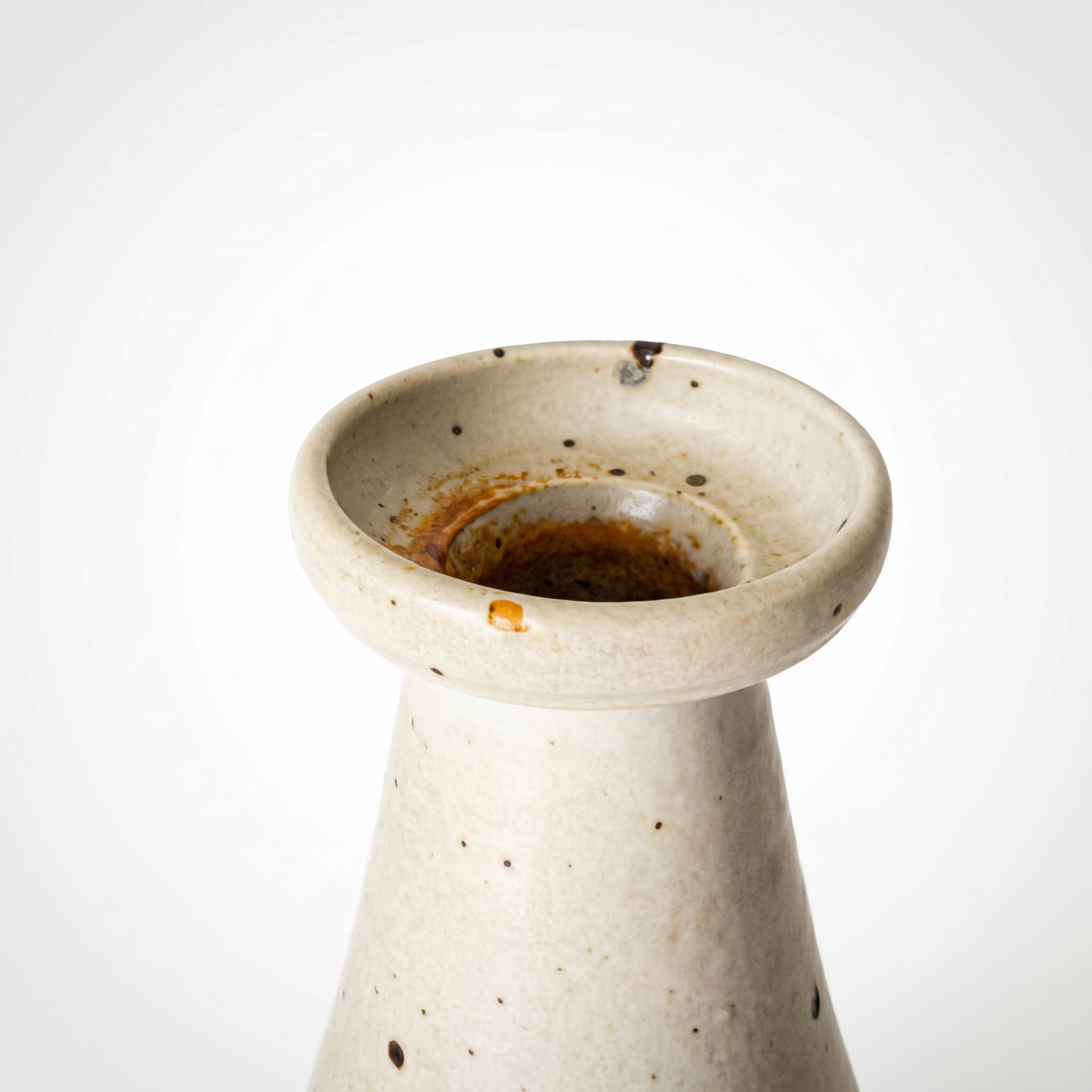 Minimalist Speckled Ceramic Bud Vase | Artisan Japandi Style Flower Vessel