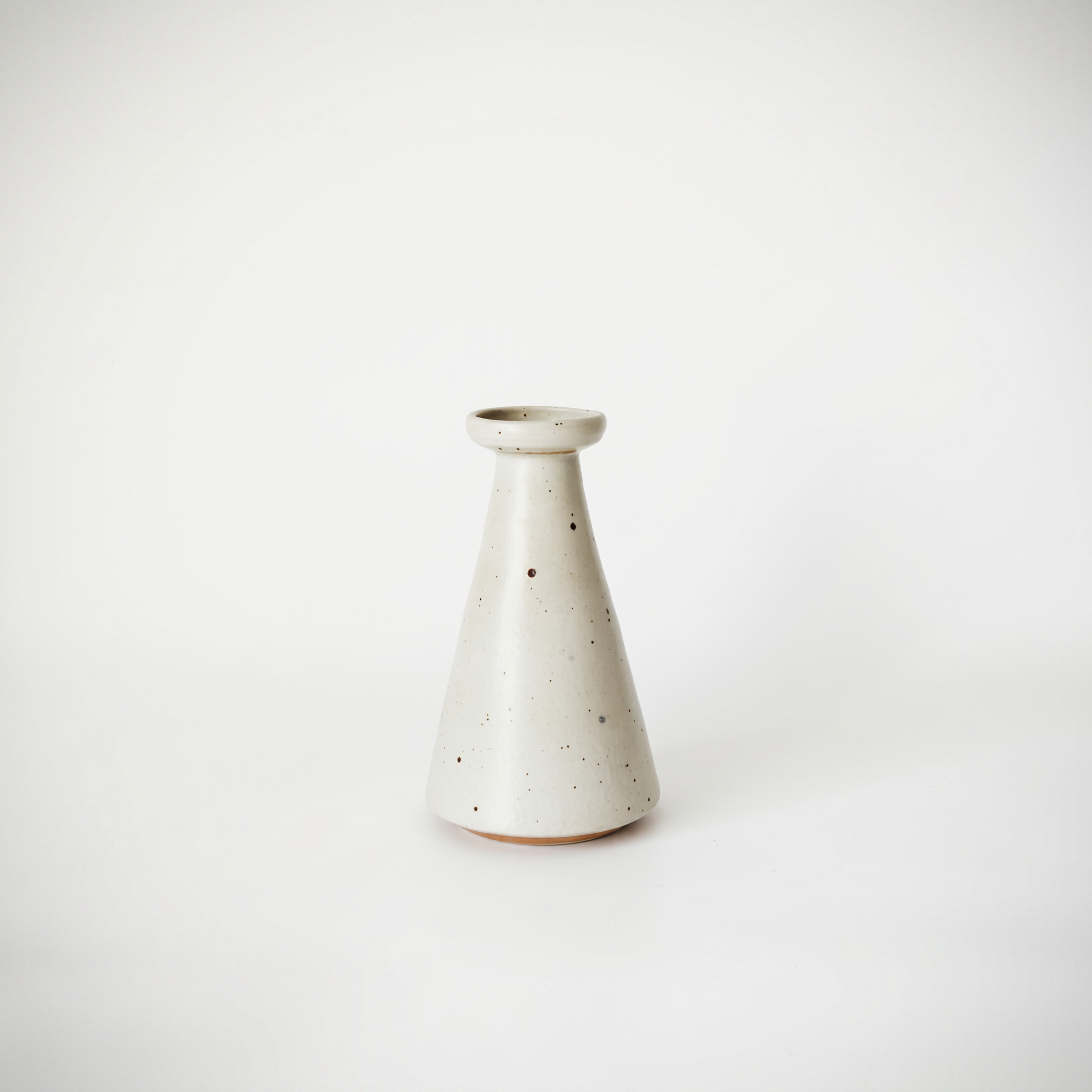 Minimalist Speckled Ceramic Bud Vase | Artisan Japandi Style Flower Vessel