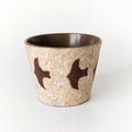 Textured Flying Bird Ceramic Cup | Sandy Stoneware Handleless Mug | Rustic Wabi-Sabi Tea Bowl | Earthy Pottery | Kove Ceramics