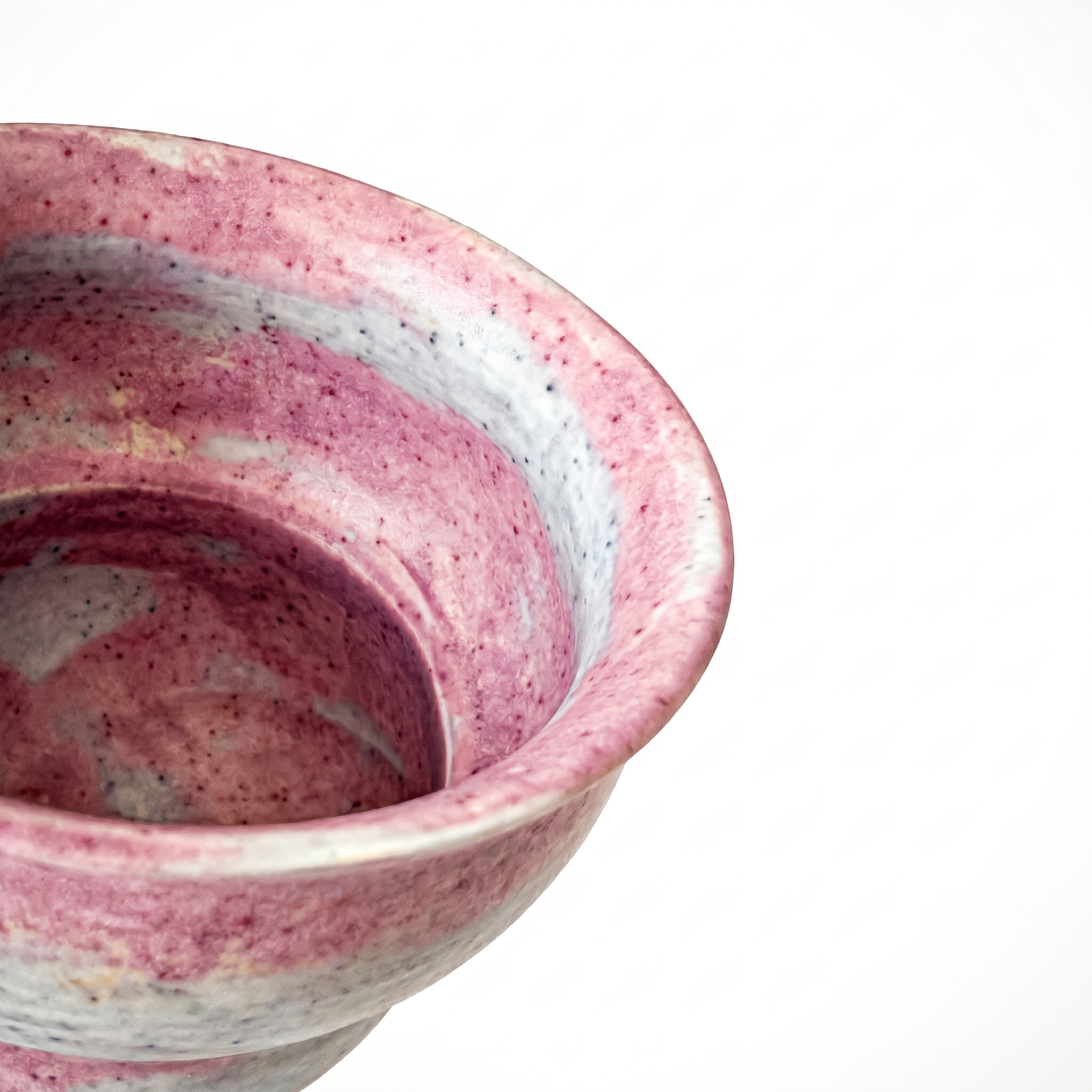 Hand-Glazed Pink Gradient Ceramic Tumbler | Artisan Wabi-Sabi Tea Cup