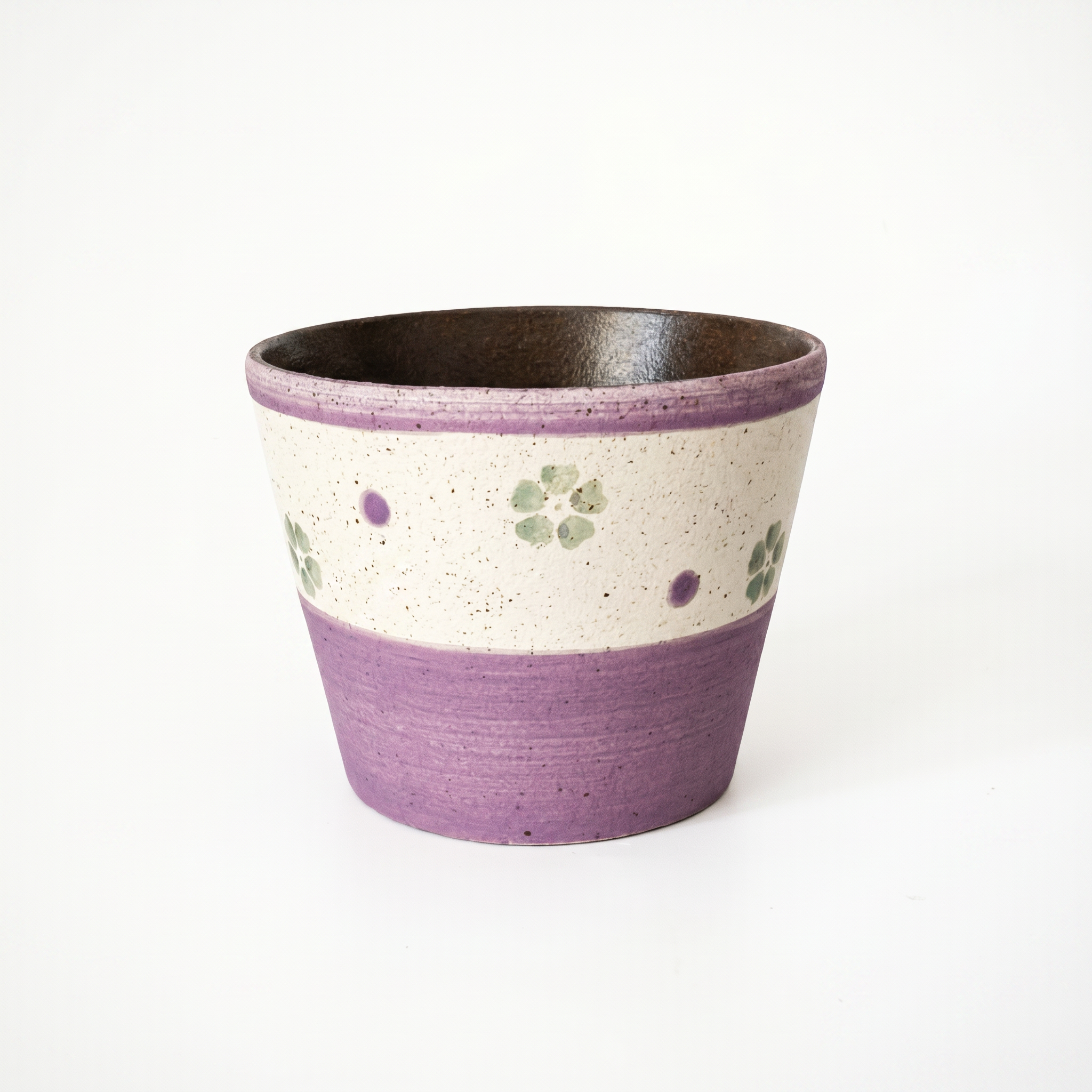 Vintage Scalloped Handmade Ceramic mug | Hand-Painted Wavy Rim Cup