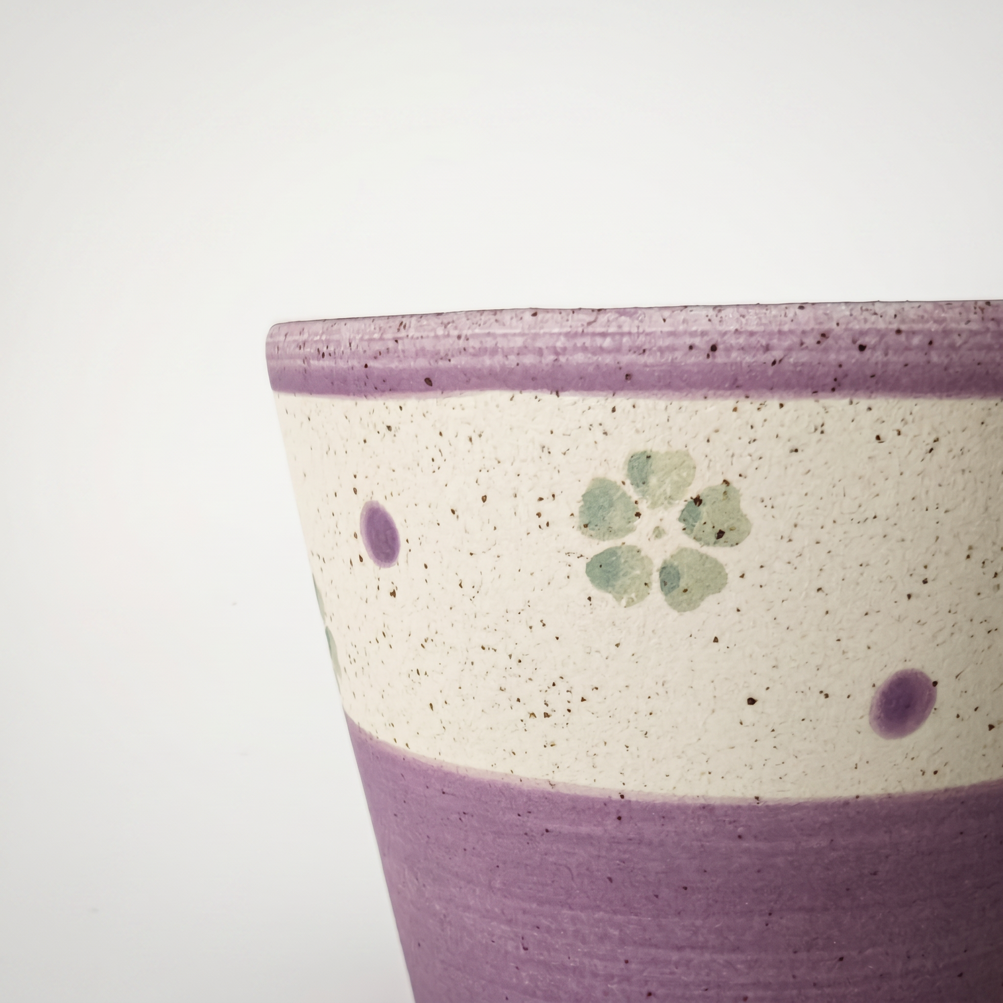 Vintage Scalloped Handmade Ceramic mug | Hand-Painted Wavy Rim Cup